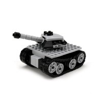 281-delige set van Lego, vliegtuigen en kanonnen en een tank met 2 figuren 2